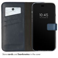 Selencia Genuine Leather Book Case Apple iPhone 14 Pro Max - Blue