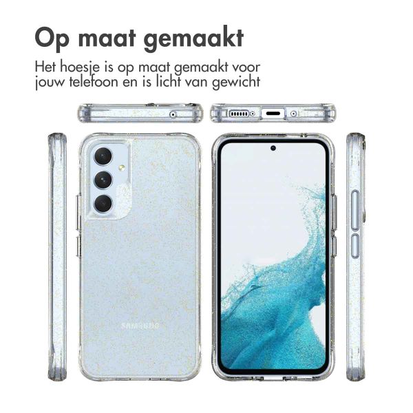imoshion Clear Glitter Backcover Samsung Galaxy A54 (5G) - Goud