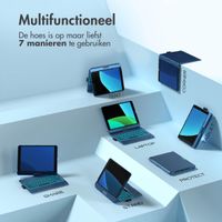 Accezz 360 Slim Keyboard Bookcase QWERTY iPad 10.2 inch (2019/2020/2021) / iPad Pro 10.5 (2017) - Donkerblauw