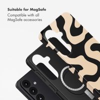 Selencia Vivid Back Cover with MagSafe Samsung Galaxy S26 Plus - Art Wave Black