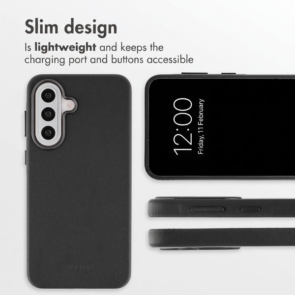 Accezz Leather Case with MagSafe Samsung Galaxy A57 (5G) - Onyx Black