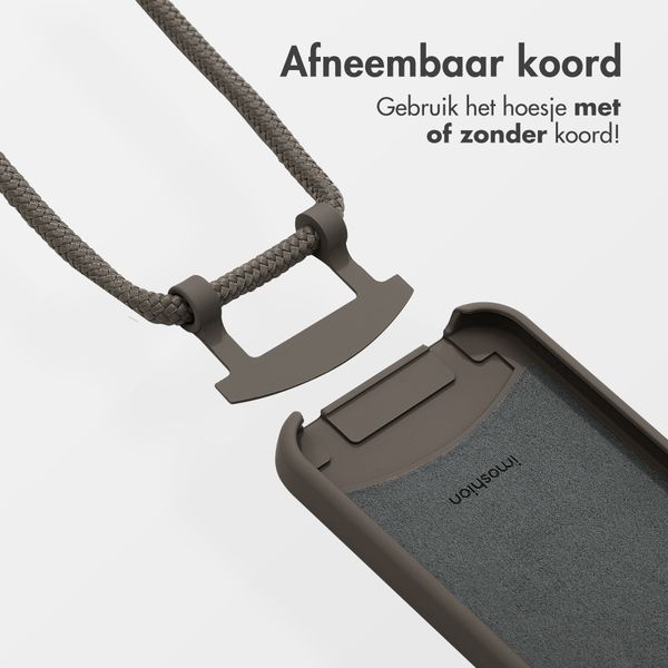 imoshion Color Backcover met afneembaar koord MagSafe Apple iPhone 12 (Pro) - Black Coffee