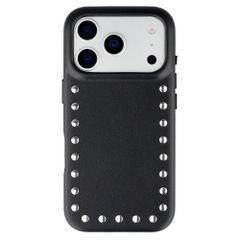 Selencia Studs Backcover met MagSafe Apple iPhone 17 Pro Max - Velvet Black