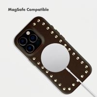 Selencia Studs Back Cover with MagSafe Apple iPhone 16 Pro - Cacao Crush