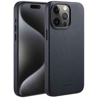 Accezz Leather Back Cover with MagSafe Apple iPhone 15 Pro Max - Onyx Black