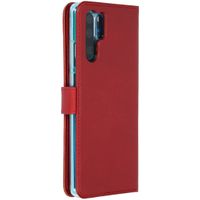 Selencia Echt Lederen Bookcase Huawei P30 Pro - Rood