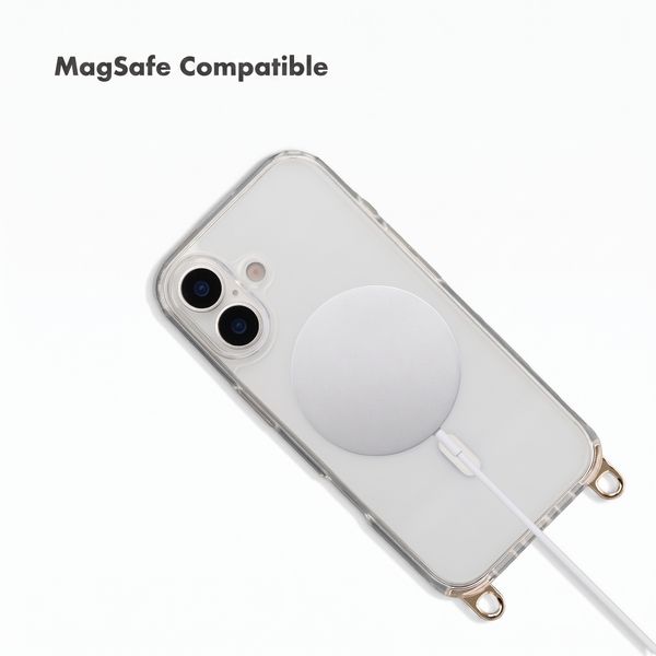 Selencia Rivièra MagSafe Back Cover with detachable hooks Apple iPhone 16 - Transparent
