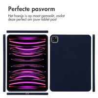 Accezz Liquid Silicone Backcover met penhouder Apple iPad Pro 11 (2022 / 2021 / 2020 / 2018) - Donkerblauw