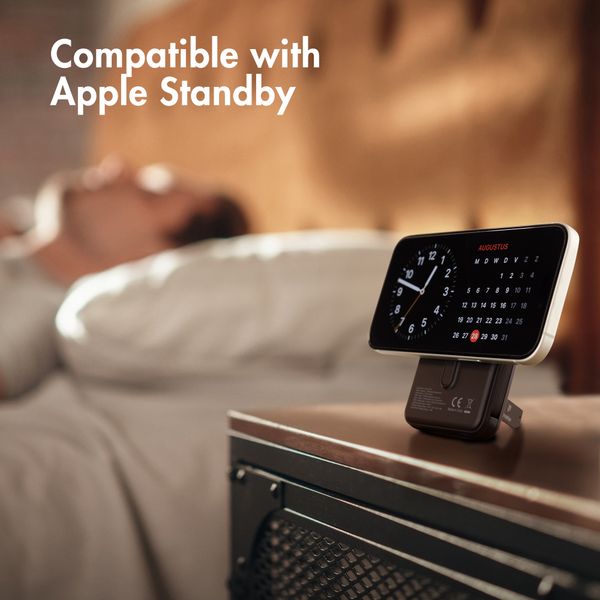 imoshion 4-in-1 MagSafe Powerbank with Stand 10,000 mAh - Power Delivery - iPhone / AirPods / Apple Watch - Black