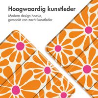 imoshion Design Trifold Bookcase Samsung Galaxy Tab A11 Plus / A9 Plus - Orange Flower Connect