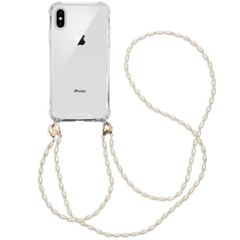 imoshion Backcover met koord + armband - Parels Apple iPhone X / Xs - Transparant