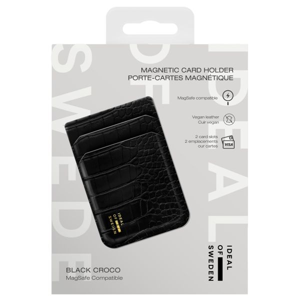 iDeal of Sweden MagSafe / Magnetic Card Holder - Black Croco