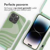 imoshion Siliconen design hoesje met koord Apple iPhone 14 Pro - Retro Green
