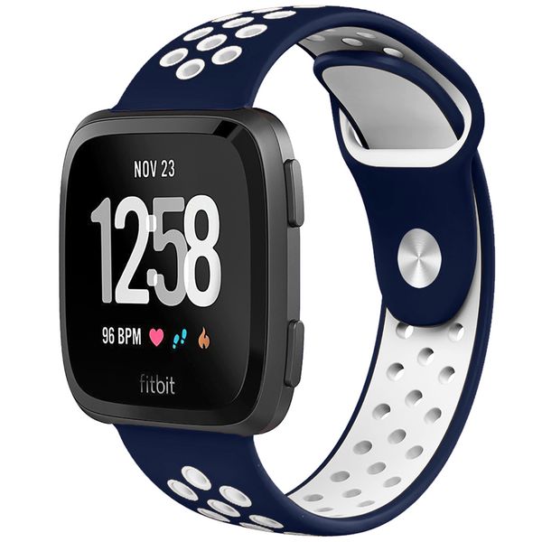 imoshion Siliconen sport bandje Fitbit Versa 2 / Lite - Blauw / Wit
