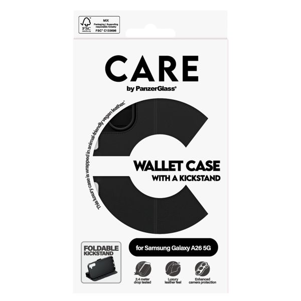 CARE by PanzerGlass Feature Wallet Case w. Kickstand Samsung Galaxy A26 - Zwart