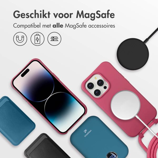 imoshion Color Backcover met afneembaar koord MagSafe Apple iPhone 14 Pro - Raspberry