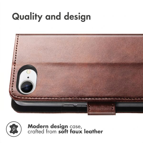 imoshion Luxury Bookcase Apple iPhone 17e / 16e - Dark Brown