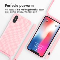 imoshion Siliconen design hoesje met koord iPhone X / Xs - Retro Pink