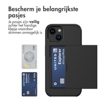 imoshion Backcover met pasjeshouder iPhone 15 - Zwart