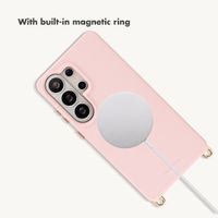 Selencia Rivièra MagSafe Back Cover with detachable hooks Samsung Galaxy S26 Ultra - Sorbet Pink