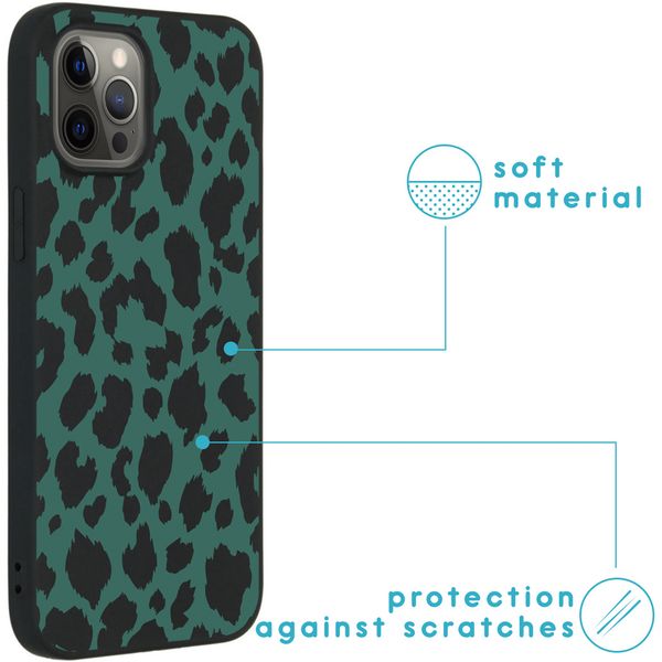 imoshion Design hoesje iPhone 12 Pro Max - Luipaard - Groen / Zwart