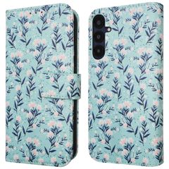 imoshion Design Bookcase Samsung Galaxy A35 - Blue Flowers