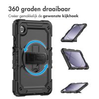 Accezz Rugged Backcover met schouderstrap Samsung Galaxy Tab A9 8.7 inch - Zwart
