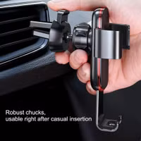Baseus Metal Age Gravity Car Mount - Telefoonhouder auto - Ventilatierooster - Rood
