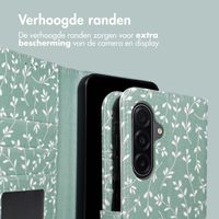 imoshion Design Bookcase Samsung Galaxy A17 - Smoke Green Flowers