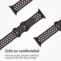 imoshion Sport⁺ bandje Apple Watch Series 1 t/m 9 / SE (38/40/41 mm) | Series 10 / 11 (42 mm) - Maat M/L - Black Pink