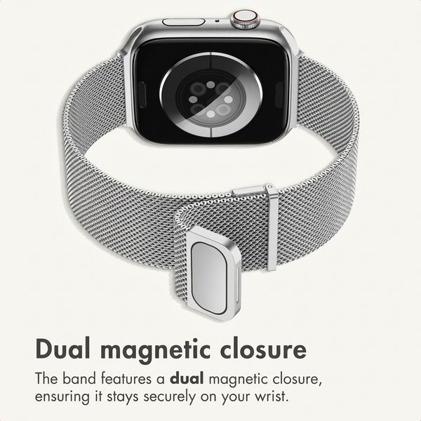 imoshion Milanese Magnetic Band Apple Watch | 44/45/46/49 mm - Silver
