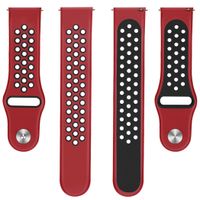 imoshion Siliconen sport bandje Garmin Venu / Vivoactive 3 / Forerunner 245 - Rood / Zwart