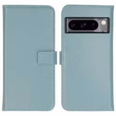 Selencia Echt Leren Bookcase Google Pixel 8 Pro - Air Blue