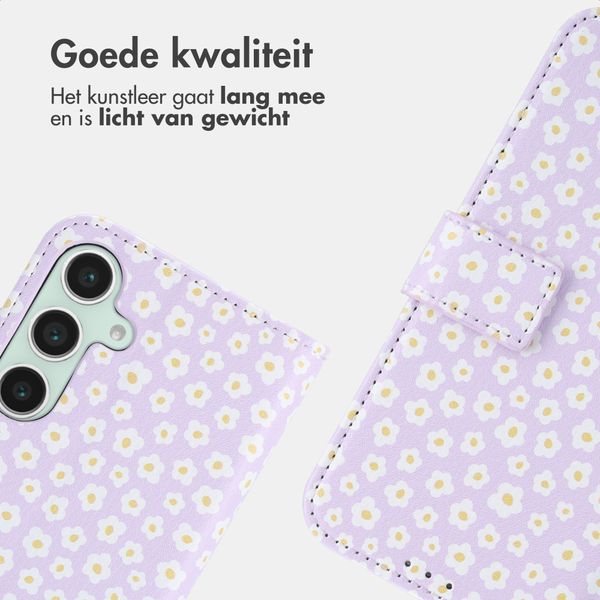imoshion Design Bookcase Samsung Galaxy S25 - White Daisy