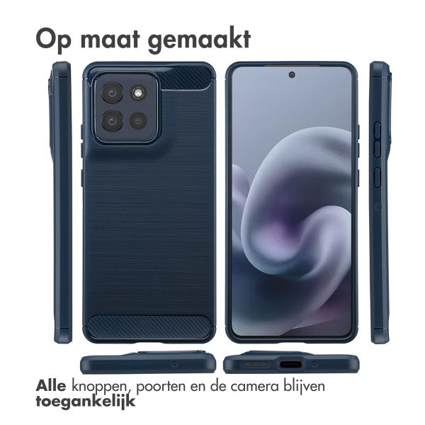 imoshion Brushed Backcover Motorola Moto G86 Power - Donkerblauw