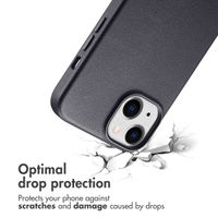 Accezz Leather Back Cover with MagSafe Apple iPhone 14 - Onyx Black