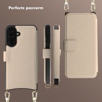 Selencia Riva Bookcase met MagSafe en Koord Samsung Galaxy A37 (5G) - Beige