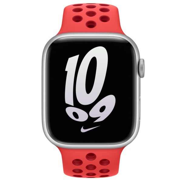 Apple Nike Sport Band Apple Watch Series 1 t/m 11 / SE / Ultra (44/45/46/49 mm) - Bright Crimson / Gym Red