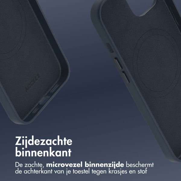 Accezz MagSafe Leather Backcover Apple iPhone 13 - Nightfall Blue