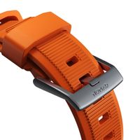 Nomad Rugged band FKM Apple Watch Series 1 t/m 11 / SE / Ultra (44/45/46/49 mm) - Zilver / Oranje