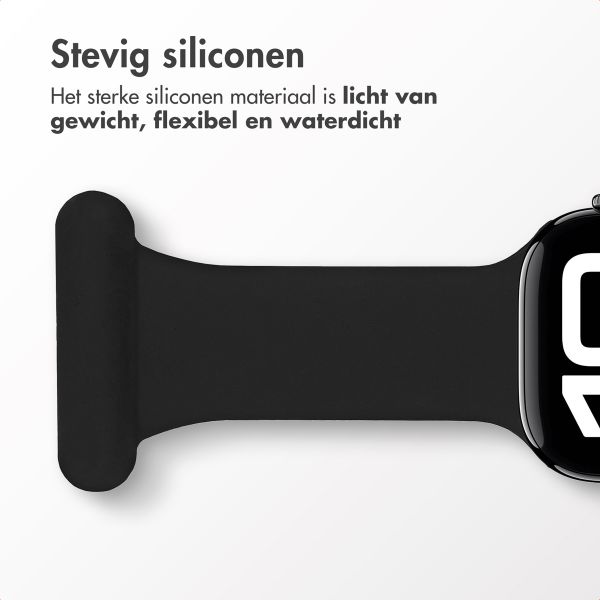imoshion Verpleegkundige siliconenband Apple Watch Series 1 t/m 11 / SE / Ultra (44/45/46/49 mm) - Zwart