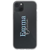 Gepersonaliseerd hoesje met naam iPhone 14 - Transparant