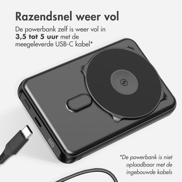 imoshion 4-in-1 MagSafe Powerbank met standaard 10.000 mAh - Power Delivery - iPhone / AirPods / Apple Watch - Zwart