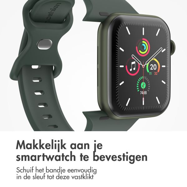 imoshion Siliconen⁺ bandje Apple Watch Series 1 t/m 9 / SE (38/40/41 mm) | Series 10 (42 mm) - Olive - Maat S/M