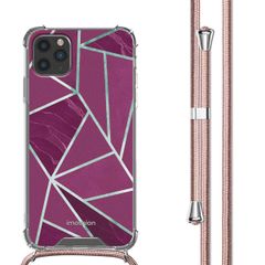 imoshion Design hoesje met koord Apple iPhone 11 Pro - Bordeaux Graphic