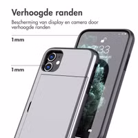 imoshion Backcover met pasjeshouder Apple iPhone 11 - Grijs