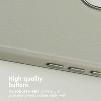 Accezz Leather Back Cover with MagSafe Apple iPhone 17 - Light Grey