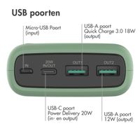 imoshion Powerbank - 27.000 mAh - Quick Charge en Power Delivery - Groen