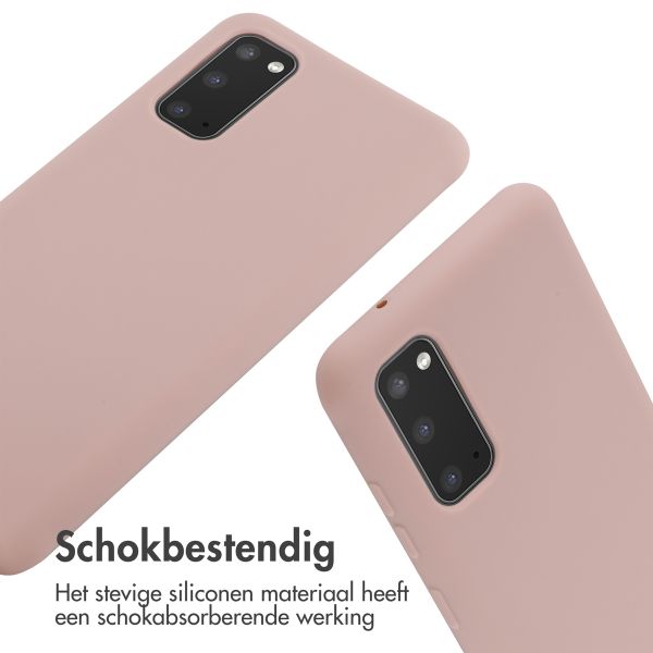 imoshion Siliconen hoesje met koord Samsung Galaxy S20 - Sand Pink