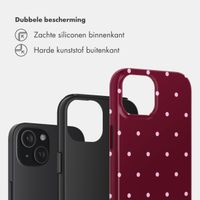 Selencia Vivid Backcover Apple iPhone 15 - Happy Dots Burgundy